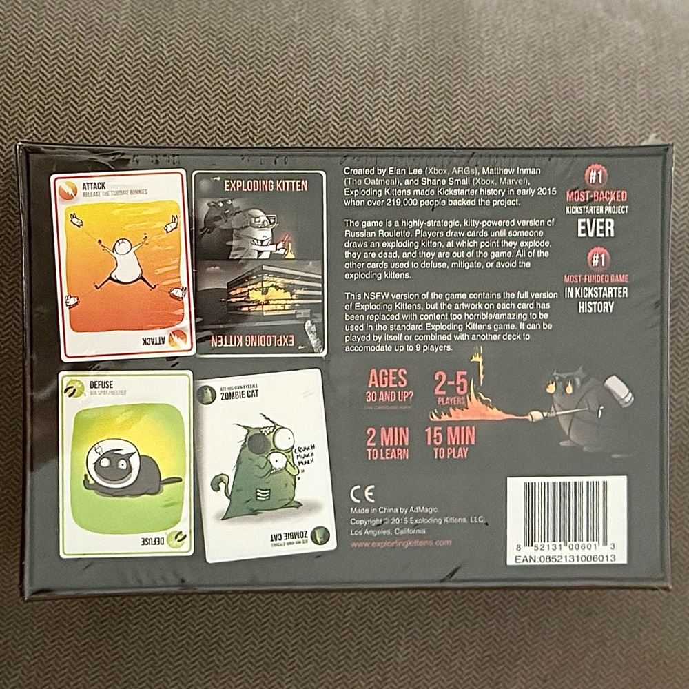 Exploding Kittens NSFW Edition Card Game - Picture 5 of 9